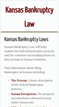 Mobile Screenshot of kansasbankruptcylaw.com